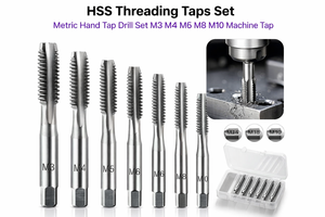 Jeu de tarauds métriques HSS pour filetage manuel et machine M3 M4 M5 M6 M8 M10 - Product Image 2