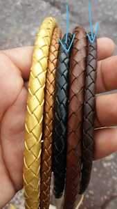 Custom Color Natural Cow Buffalo <b>Leather</b> Cord Custom Length Durable Eco Friendly <b>Leather</b> Thick Treads For <b>Bracelet</b> Necklace Make - Product Image 2