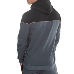 Survêtement pour homme à blocs de couleur, à capuche, longueur intégrale, respirant, en polyester et coton, décontracté, pour l'automne, avec poches latérales, coupe classique - Product Image 6