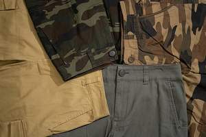 Shorts cargo pour homme avec ceinture, coupe décontractée, longueur genou, shorts cargo décontractés pour homme - Product Image 3