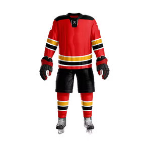 Uniforme de hockey sobre hielo de alta calidad, personalizado, 100% poliéster, para venta en línea, conjuntos de camisetas de hockey. - Product Image 5