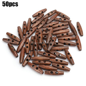 Handmade Rustic Wooden Coat <b>Toggles</b> Flatback Washable Fasteners with Oval Button Design Jacket Clothing Accessories - Product Image 1