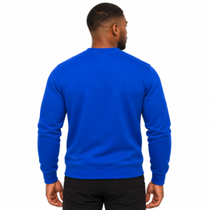 Sudadera de Cuello Redondo para Hombre, Color Azul Rey, con Escudo Bordado de Phi Beta Sigma 1914, Manga Larga, Forro Polar, Informal, para Invierno - Product Image 2