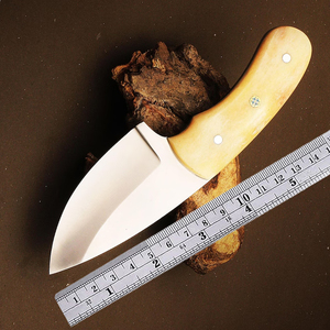 <b>Bone</b> <b>Handle</b> Skinner <b>Knife</b> with Leather Sheath Stainless Steel Camping Companion - Product Image 3