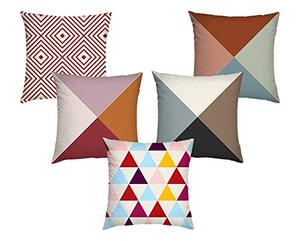 Cushion Covers Set of 5 Designer Decorative <b>Throw</b> <b>Pillow</b> Covers - CC137 - (20inchX20inch Multicolour) Different Sizes Available - Product Image 1