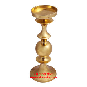 Bougeoir conique minimaliste et élégant en métal doré ou argenté pour centre de table de mariage, maison, hôtels – Support de bougie de luxe - Product Image 3