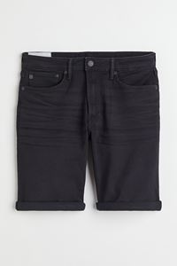 Men Distressed Wash Cotton Denim <b>Jean</b> Shorts Mid Rise Straight Fit Casual Summer Style Men's Denim Shorts - Product Image 3