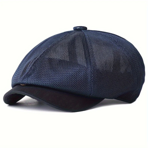 Atmungsaktive Mesh Newsboy Kappe Unisex Ganzjahres Ivy Flat Hat für Herren mit Knopfverschluss Baker Boy Hut OEM Service Anpassbar - Product Image 4