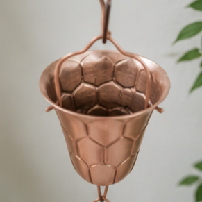 ชุดถังแขวนโซ่ทองแดงสำหรับตกแต่งสวนกลางแจ้ง สไตล์เรียบง่าย - Product Image 2