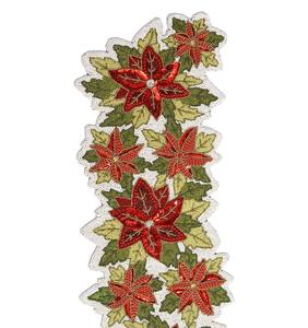 Mantel Individual de Algodón Bordado a Mano con Diseño de Hoja Verde, Base de Hoja de Palma, Forma Rectangular, Decoración para el Hogar - Product Image 4