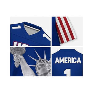 Maillot de rugby rétro en maille respirante à manches courtes, personnalisable pour équipes de football américain, avec votre propre design et logo sur mesure, vente en gros - Product Image 5