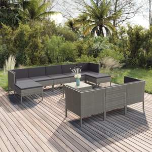 Ensemble de salon de jardin gris anthracite - Product Image 1