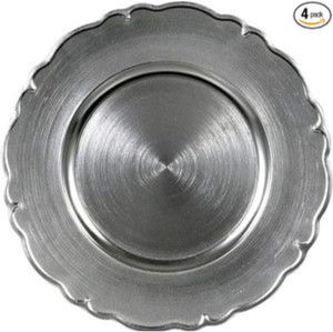 Assiettes de présentation de luxe écologiques en acier inoxydable, couleur personnalisée, gravées, pour mariage, décoration de table - Product Image 5