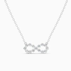 Colgante Infinity Glow con diamante cultivado en laboratorio de 0.76 quilates en oro amarillo, blanco y rosa de 9 quilates - Product Image 2