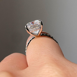 Radiant Lab Grown <b>Diamond</b> Engagement <b>Ring</b> Wedding <b>Ring</b> 1.70Carat Yellow Gold 14k Party Gift Jewelry - Product Image 2