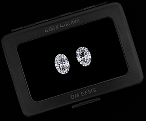 OM GEMS Diamant de laboratoire ovale 6.0x4.0mm, taillé et percé, Diamant de laboratoire en vrac pour la joaillerie, Fournisseur indien de diamants de laboratoire - Product Image 3