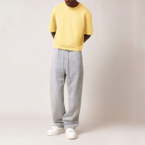 100% Cotton French Terry Heavyweight Cropped Boxy <b>Tshirt</b> for Men Custom Logo Plain Blank Breathable Loose Oversize T-shirts - Product Image 2