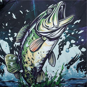 Camiseta de Pesca Personalizada con Logotipo para Hombre, Transpirable, de Secado Rápido, 100% Poliéster, Impresión por Transferencia de Calor, UPF50, para Pesca al Aire Libre - Product Image 5