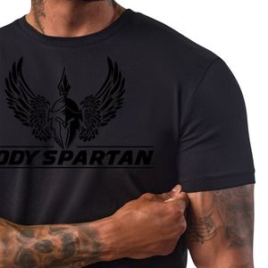 Camiseta de entrenamiento con estampado tonal negra para hombre, cuello redondo, manga corta, atlética, para gimnasio, entrenamiento, fitness, ropa deportiva informal, ropa deportiva - Product Image 6