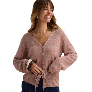 Women Knit Cardigan V-Neck <b>Long</b> <b>Sleeve</b> <b>Crop</b> <b>Top</b> With Lace Up Detail Solid Color Casual Autumn Wear - Product Image 6