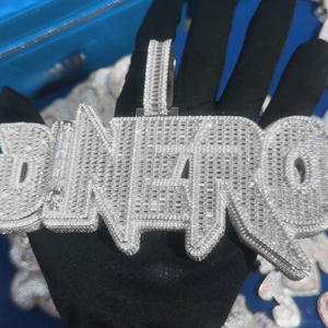 Colgante de Diamante Moissanita Cultivado en Laboratorio, Diseño Único Personalizado, Joyería Hip Hop Unisex, Collares con Patrón de Mapa del Mundo, Regalo - Product Image 3