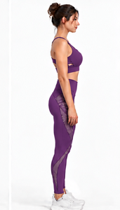 Conjunto de Yoga para Mujer, Sujetador Deportivo Acolchado, Leggings de Cintura Alta, Dos Piezas, Suave como la Mantequilla, Elástico en Cuatro Direcciones, Ropa Deportiva para Gimnasio y Entrenamiento - Product Image 3