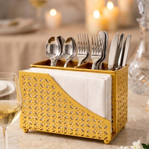 Flower Casted Galvanized Cutlery Holder <b>Storage</b> <b>Rack</b> for <b>Kitchen</b> Hotel Cutlery <b>Storage</b> Flatware Tabletop Kitchenware Spoon Knife - Product Image 2