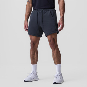 Shorts Bermuda en Coton Blanc pour Homme, Taille Mi-Haute avec Cordon de Serrage, Vêtement de Sport Décontracté avec Poches, Tissu Respirant - Product Image 1