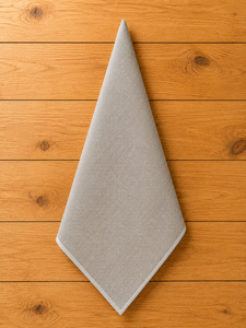 Essuie-tout de cuisine 100% lin naturel beige |   Essuie-tout en lin uni avec bordure blanche |   Serviette de cuisine en lin de qualité supérieure - Product Image 4