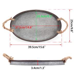 Bandeja Galvanizada Estilo Rústico, Organizador de Cocina, Plato para Servir en la Mesa de Comedor, Exportador al por Mayor, Mejor Precio - Product Image 6