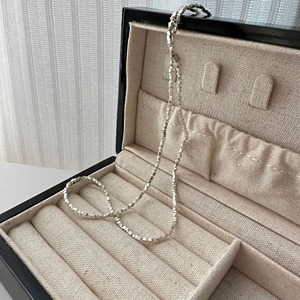 Collier en argent sterling S925 style coréen, design de niche, pierres fragmentées de forme spéciale, style INS, pour clavicule, cadeau de mariage - Product Image 3