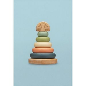 Natural Wooden Stacking <b>Rings</b> <b>Kids</b> Toy for Baby & <b>Kids</b> Decor - Product Image 2