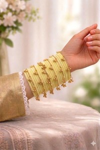 <b>Glass</b> Chudiyan Sets Elegant Style Latest Festive Eid & Party Wear Kashmiri <b>Bangle</b> Churian For Girls - Product Image 4