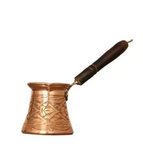 หม้อกาแฟตุรกีแบบดั้งเดิม ทำด้วยมือจากโลหะ ชุดชงกาแฟ Cezve ดีไซน์หรูหรา สำหรับการชงกาแฟแบบดั้งเดิม เหมาะสำหรับร้านกาแฟ ร้านอาหาร และใช้ในบ้าน - Product Image 5