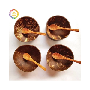 ชามไม้มะพร้าวทำด้วยมือเป็นมิตรต่อสิ่งแวดล้อมชามเสิร์ฟไม้ธรรมชาติเครื่องครัวแบบยั่งยืน - Product Image 1