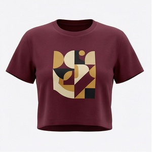 Customized Color Cotton Women Crop Top Mid Weight <b>Tie</b> Dye Crew Neck Tee Streetwear Fitness Gym Workout Activewear Tee - Product Image 1