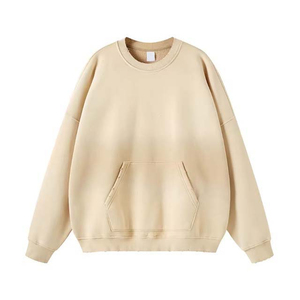 Sudadera de cuello redondo con manga raglán y bolsillo para hombre, en degradado rosa, estilo casual. - Product Image 2