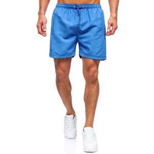 Short de bain décontracté respirant et personnalisable pour homme, en polyester, imperméable, anti-UV, séchage rapide, taille élastique, idéal pour la plage et la gym - Product Image 4