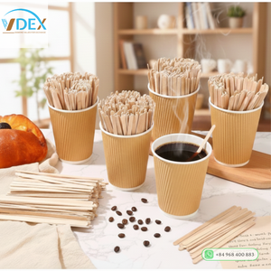 Agitadores de Café de Madera VDEX - Palitos para Agitar Café de 7.5 Pulgadas, 100 Unidades, Agitadores Desechables de Madera de Abedul para Café/Bebidas, Agitadores para Bebidas - Product Image 2