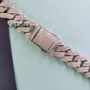 Collar de Moissanita para Hombre y Mujer, Diseño de Corte Brillante Redondo, Plata S925, Joyería de Lujo - Product Image 4