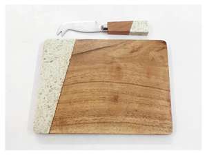 Tabla de Cortar de Madera de Acacia y Resina Ecológica de Lujo para Cocina, Tamaño Grande, Venta al por Mayor - Product Image 4