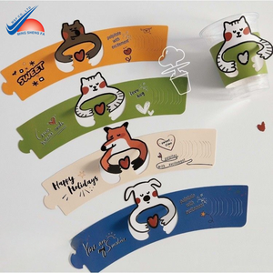 Impression de manchons de gobelets en papier en gros |   Manchon de tasse écologique avec logo - Product Image 1