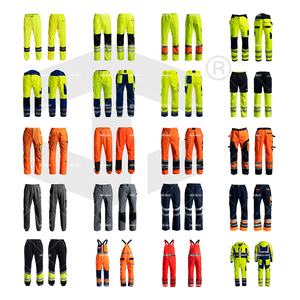 Ensemble de vêtements de travail haute visibilité réfléchissants, imperméables et respirants en polyester, uniforme de sécurité pour la construction routière et la logistique - Product Image 5