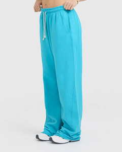 Pantalon de jogging décontracté en molleton de coton pour femme, coupe oversize, marque privée, vente en gros de pantalons pour femme - Product Image 2
