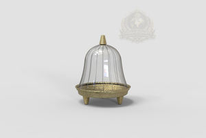 Soporte de Cristal para Tartas con Cúpula, Exhibidor de Tartas de Metal Dorado, Soporte de Cristal para Tartas con Cúpula para Postres de Boda en EE. UU., Postre de Metal Dorado - Product Image 3