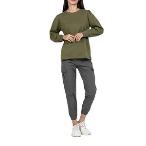 Custom Embroidery Front Women's High Quality <b>Fleece</b> Knitted Oversize Pullover <b>Sweatshirt</b> Eco-Friendly Breathable Casual Winter - Product Image 3