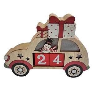 Top Selling LED Light <b>Wooden</b> <b>Car</b> with Snowman Decoration Competitive Christmas Holiday Supplies for Merry Christmas - Product Image 2