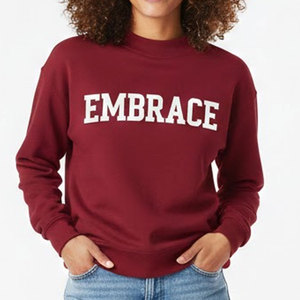 Sweat-shirt à col montant imprimé pour femme, personnalisé OEM, 100 % coton écologique, coupe oversize, épais, hiver - Product Image 1