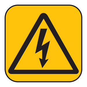 Panneau de signalisation de danger électrique Brady jaune/noir 3x3 pouces, panneau de sécurité en PVC pour intérieur/extérieur - Product Image 1
