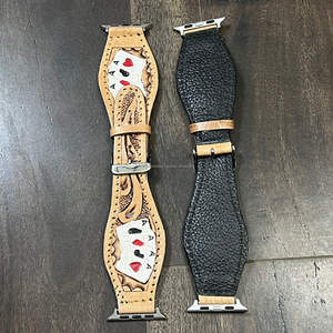 Correa de Reloj de Cuero Genuino de Lujo con Diseño de Naipes Vintage, Correa de Repuesto Universal para Reloj, en Oferta - Product Image 6